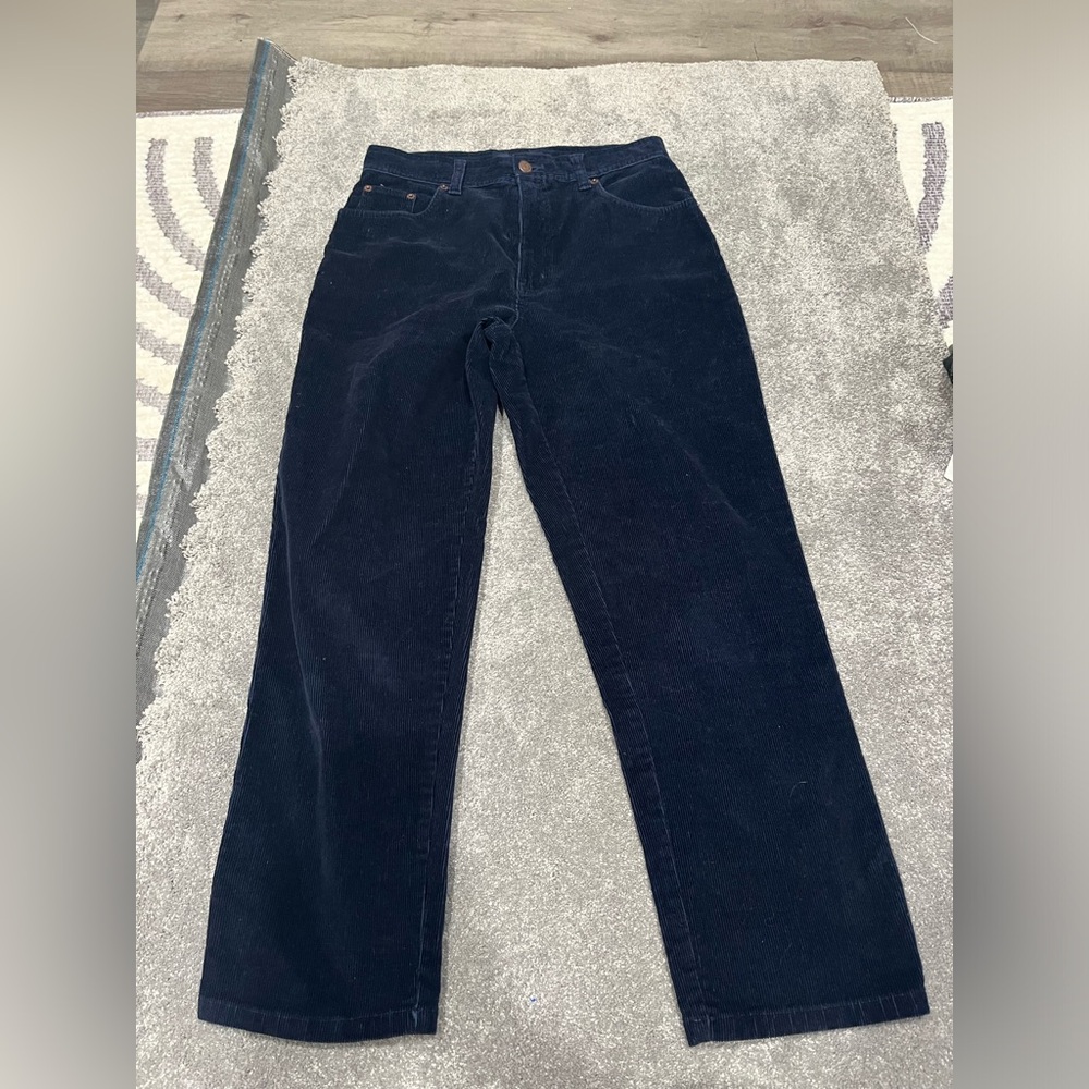 Vintage Bill Blass Jeans Stretch Corduroy Flat Front jeans in blue‎